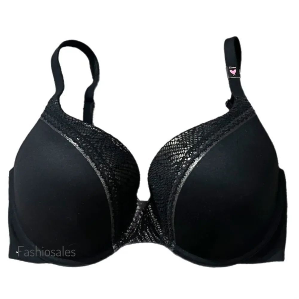 Victoria’s Secret Supersoft Body Perfect Shape Padded Metallic lace detail bra